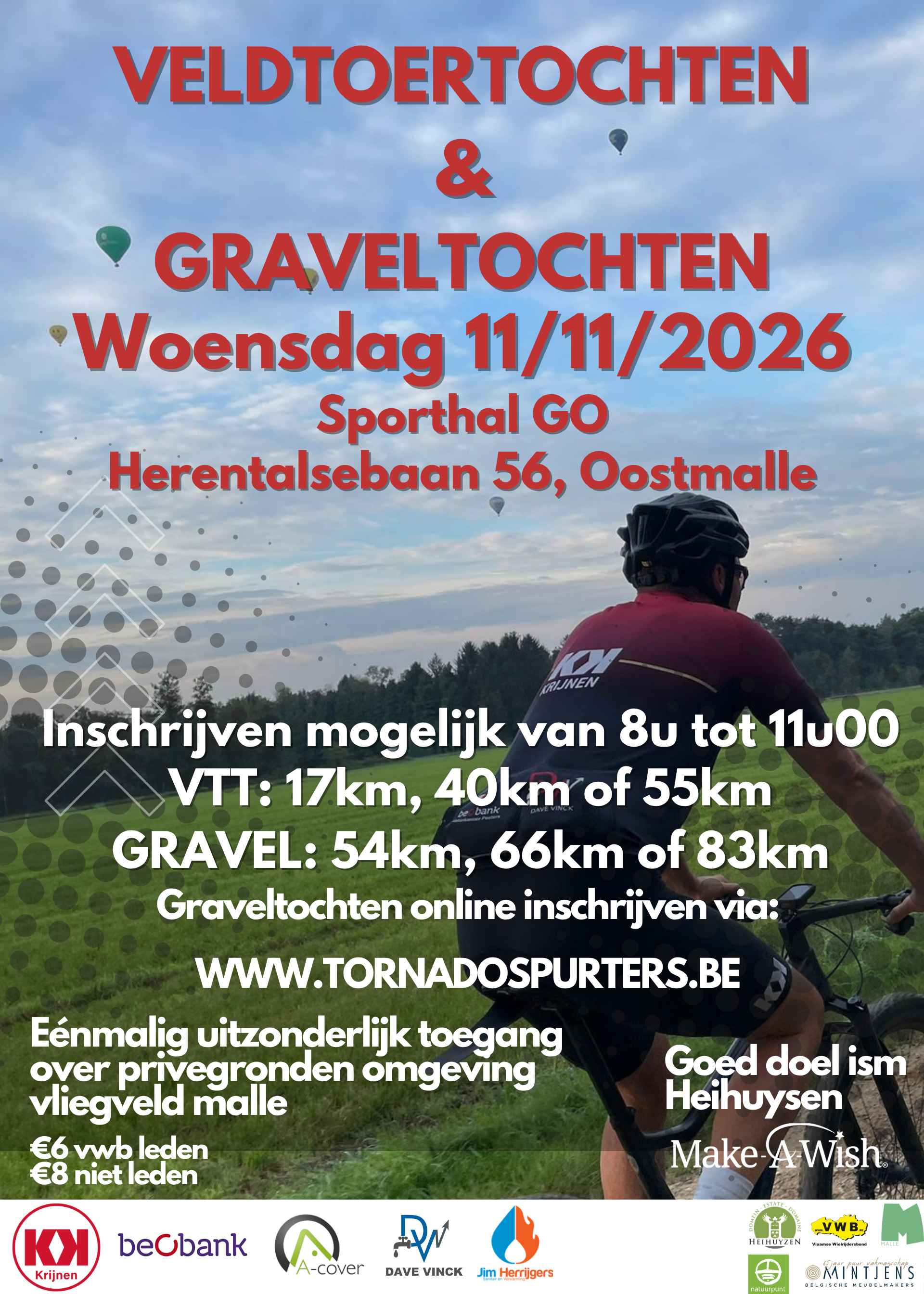 Overzicht van de VTT- en graveltrajecten 2026